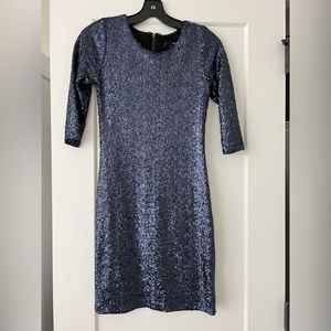 Navy Sequined party dress